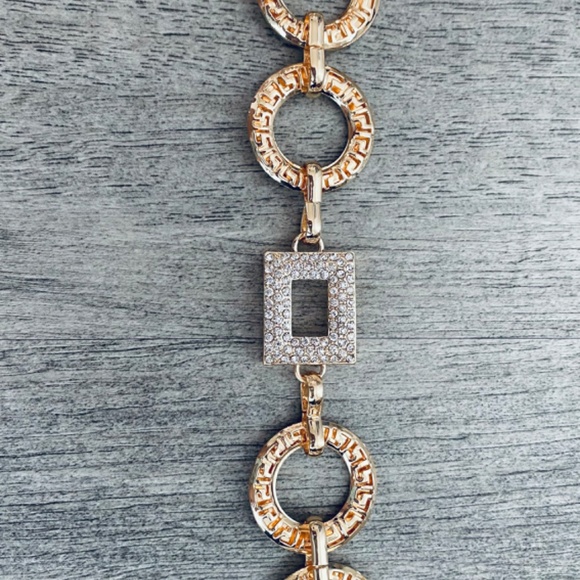 Gold Plated African Collar Jewelry Party Set - Picture 2 of 6